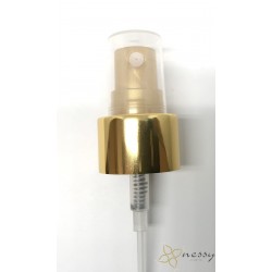 24mm Gold Color Body Splash Sprayer Plastic Screw Sprayer & Metal Cap